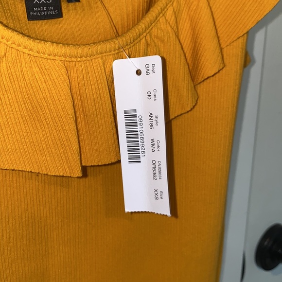 JCrew Yellow Ruffle Top - Picture 5 of 6
